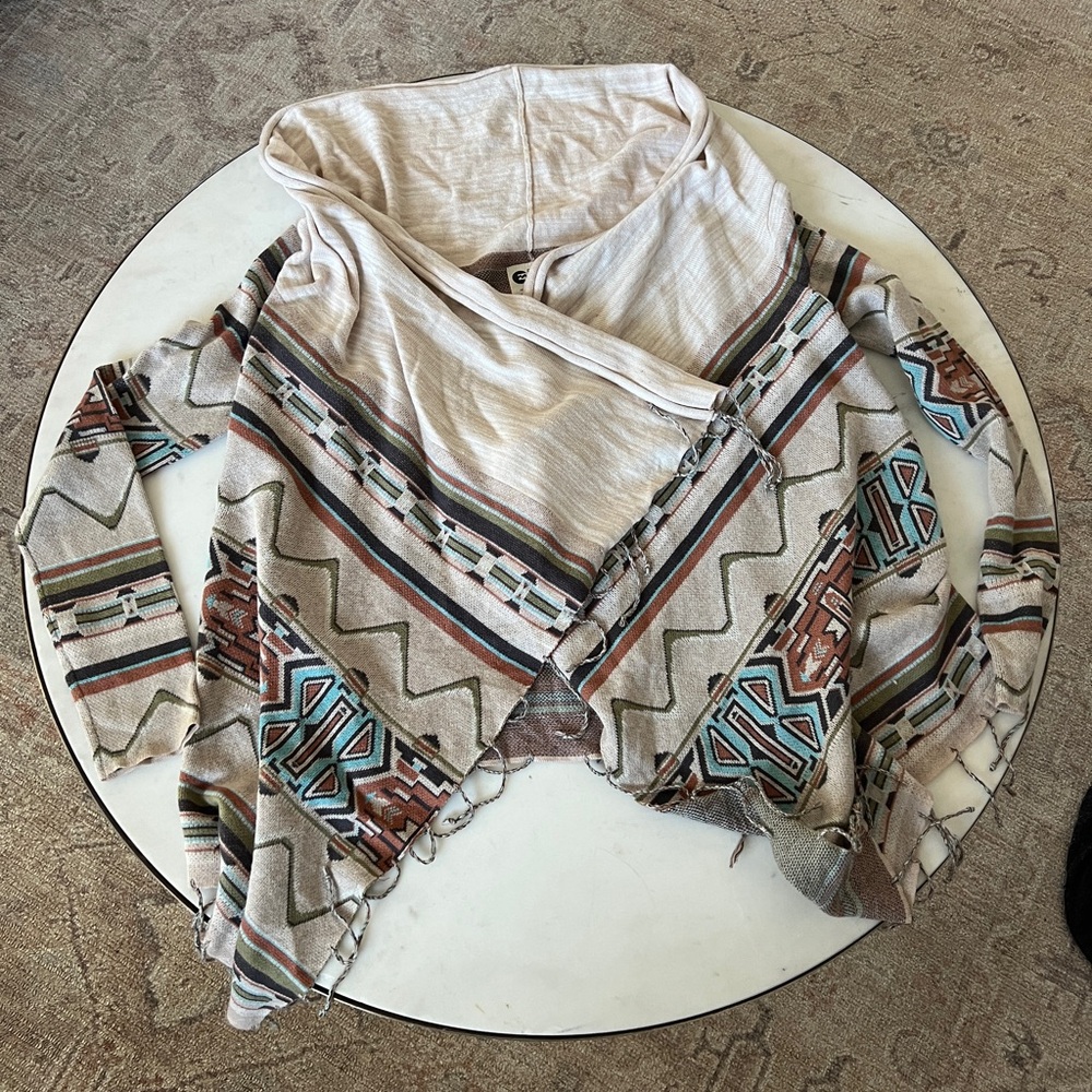 Billabong Cream Asymmetrical Wrap Top